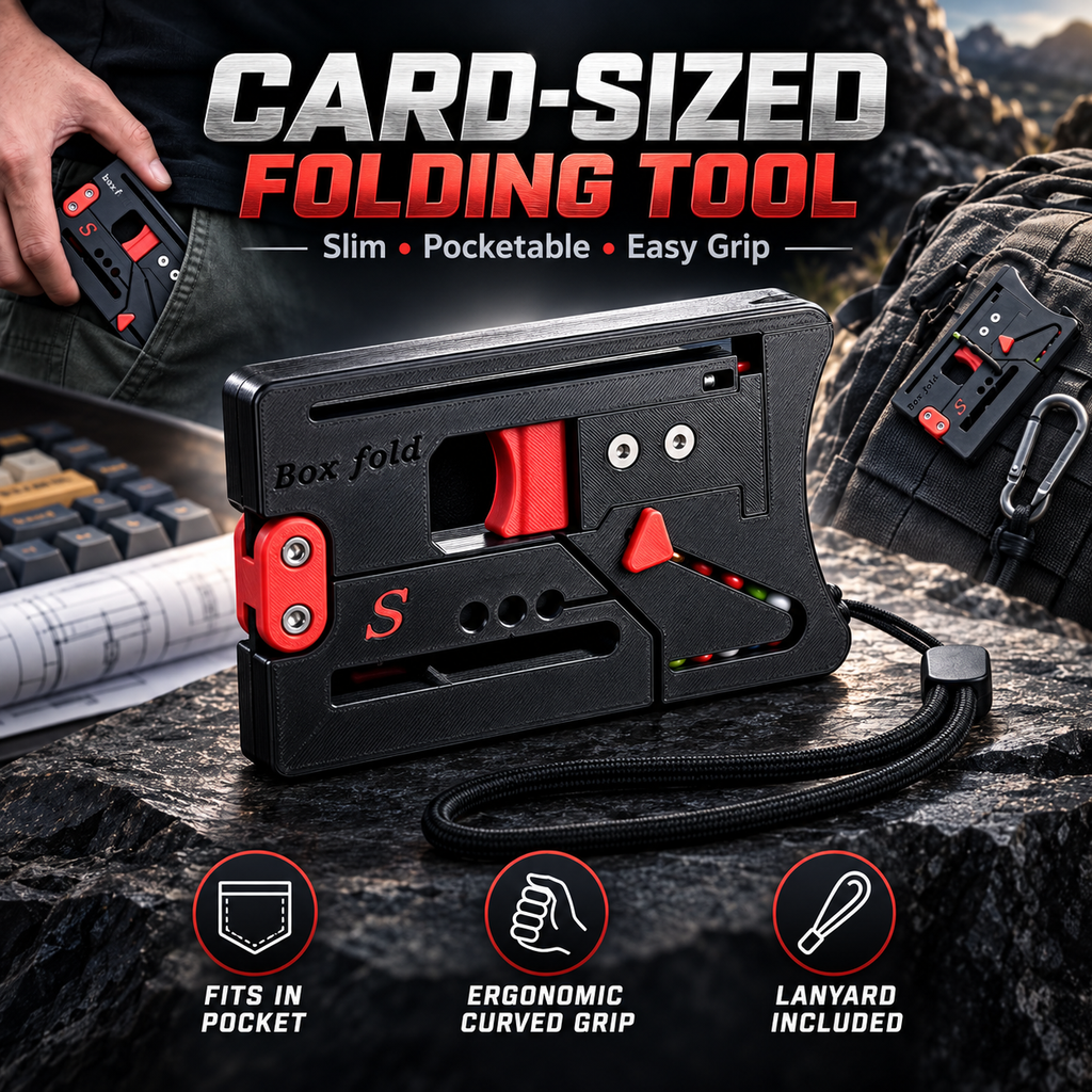 🎯 BoxFold – Pocket-Folding Outdoor EDC Card
