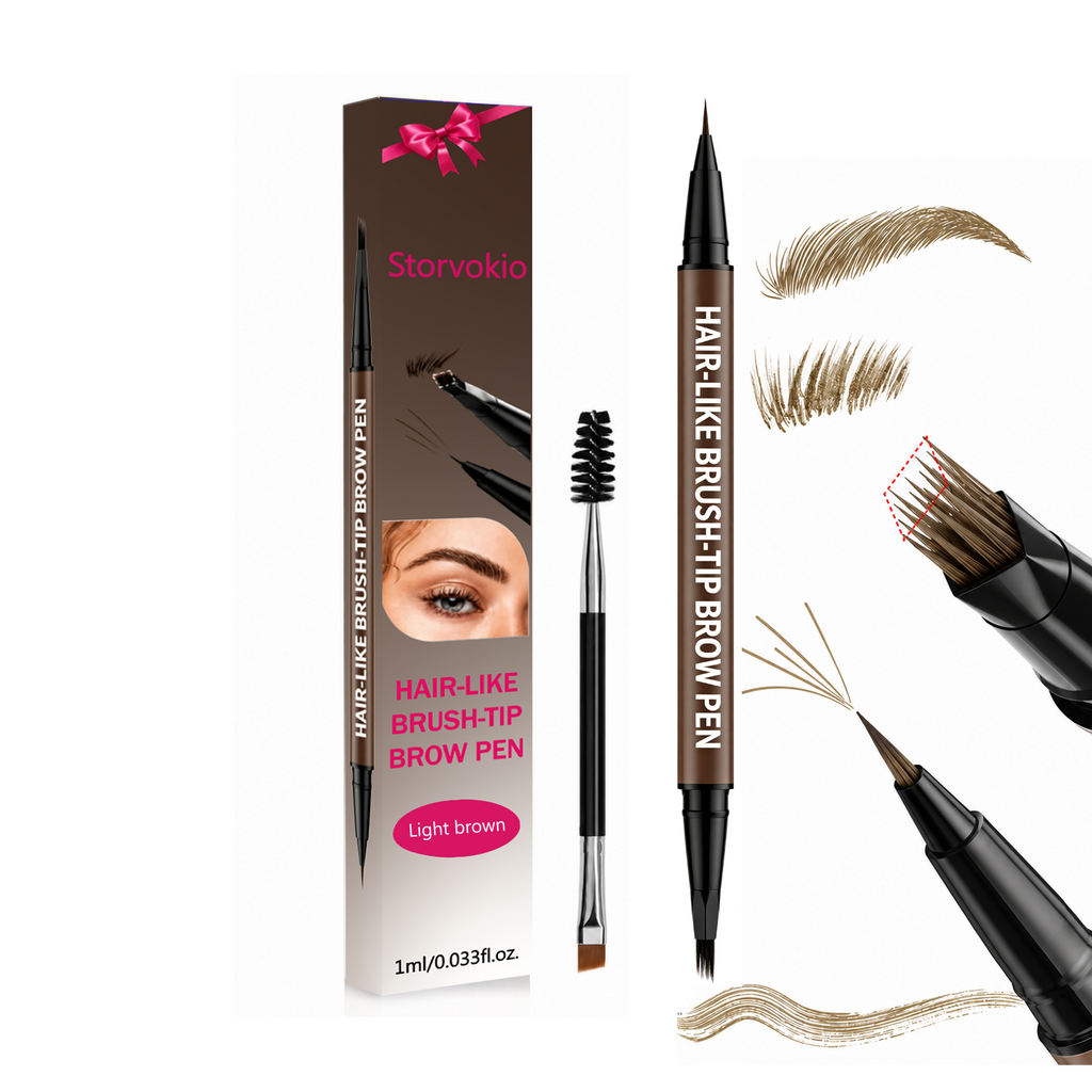 BrowStroke – Waterproof Hair-Like Brush-Tip Brow Pen, Set of 2