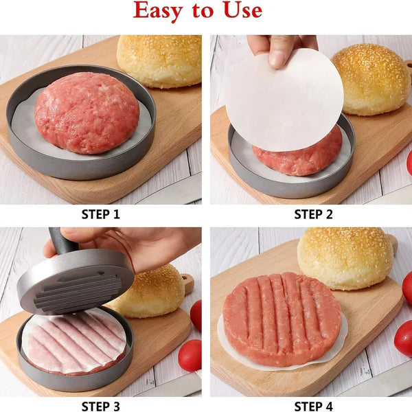 PattyPro – Stainless Steel Burger Patty Press for Uniform Burgers Every Time