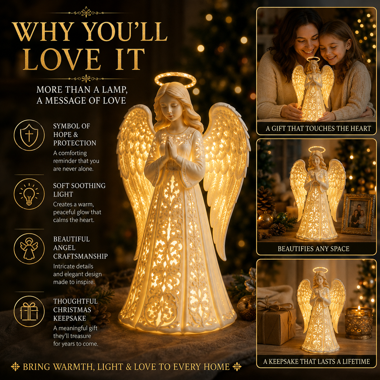 ✨ HaloGlow – Angel Christmas Guardian Light, A Symbol of Hope, Love & Protection