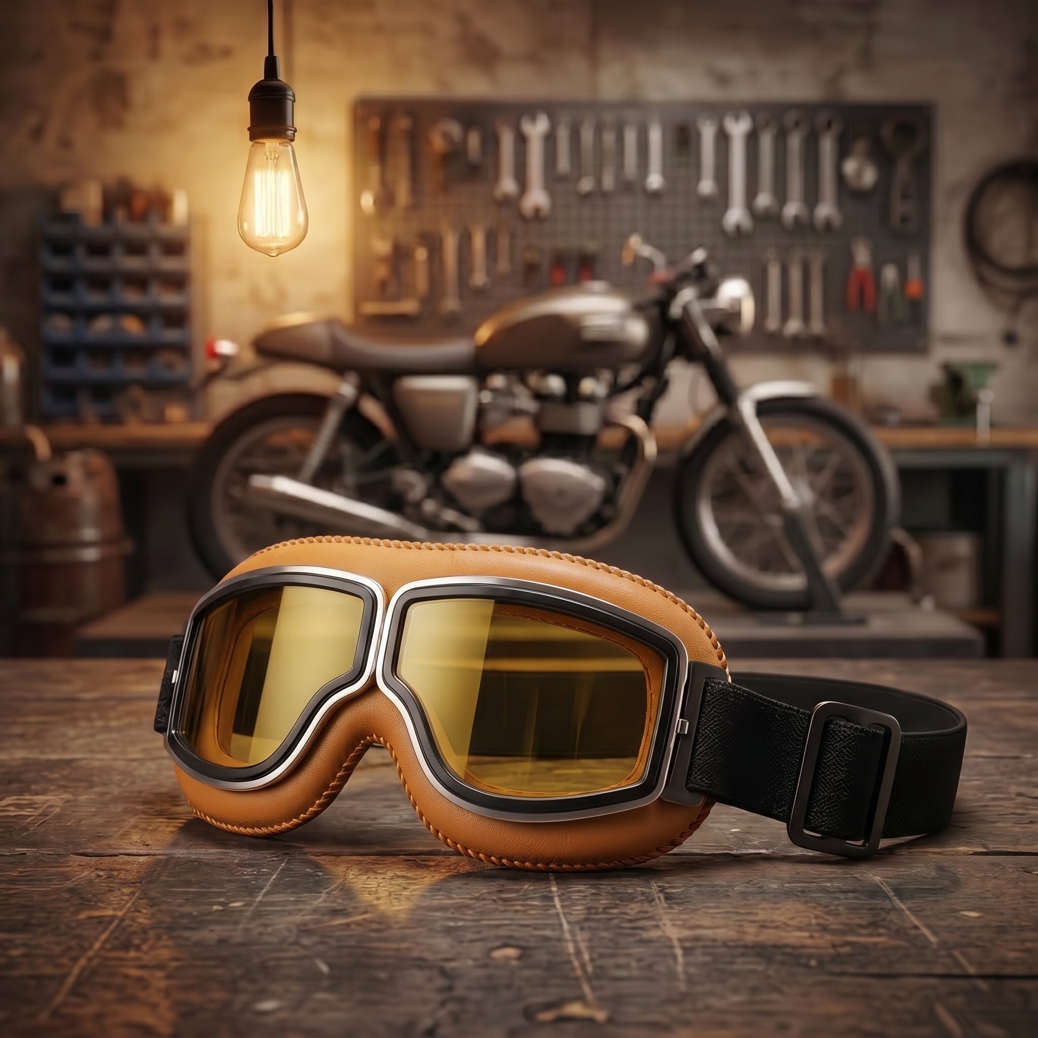 🔥 RetroRide – OTG Vintage Motorcycle Goggles (Fits Over Glasses)