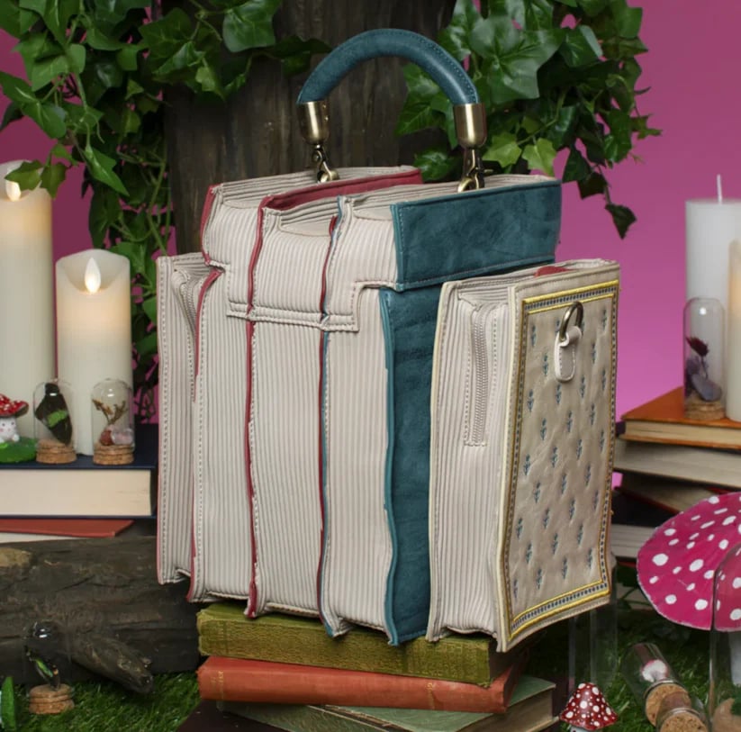 ShelfTote – Vintage Stacked Books Crossbody & Top Handle Handbag