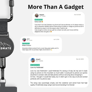 SafeTether – Anti-Drop Phone Tether with Retractable Steel Cord & Carabiner