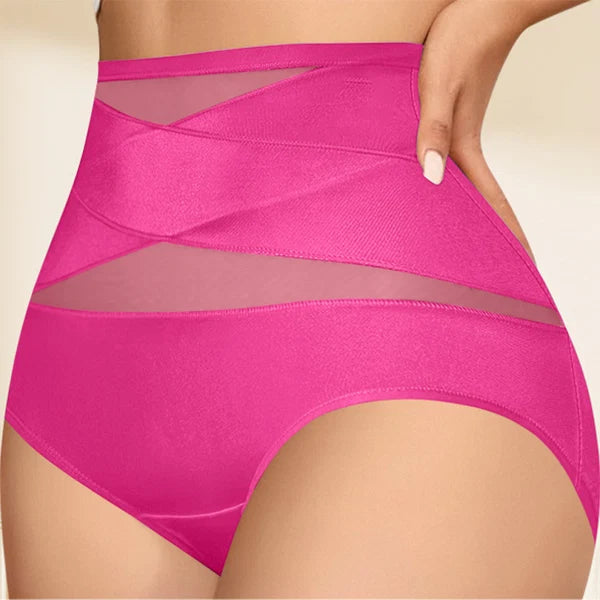 CrossSculpt Briefs – High-Waist Cross Tummy Control Panties, Plus-Size Multi-Pack