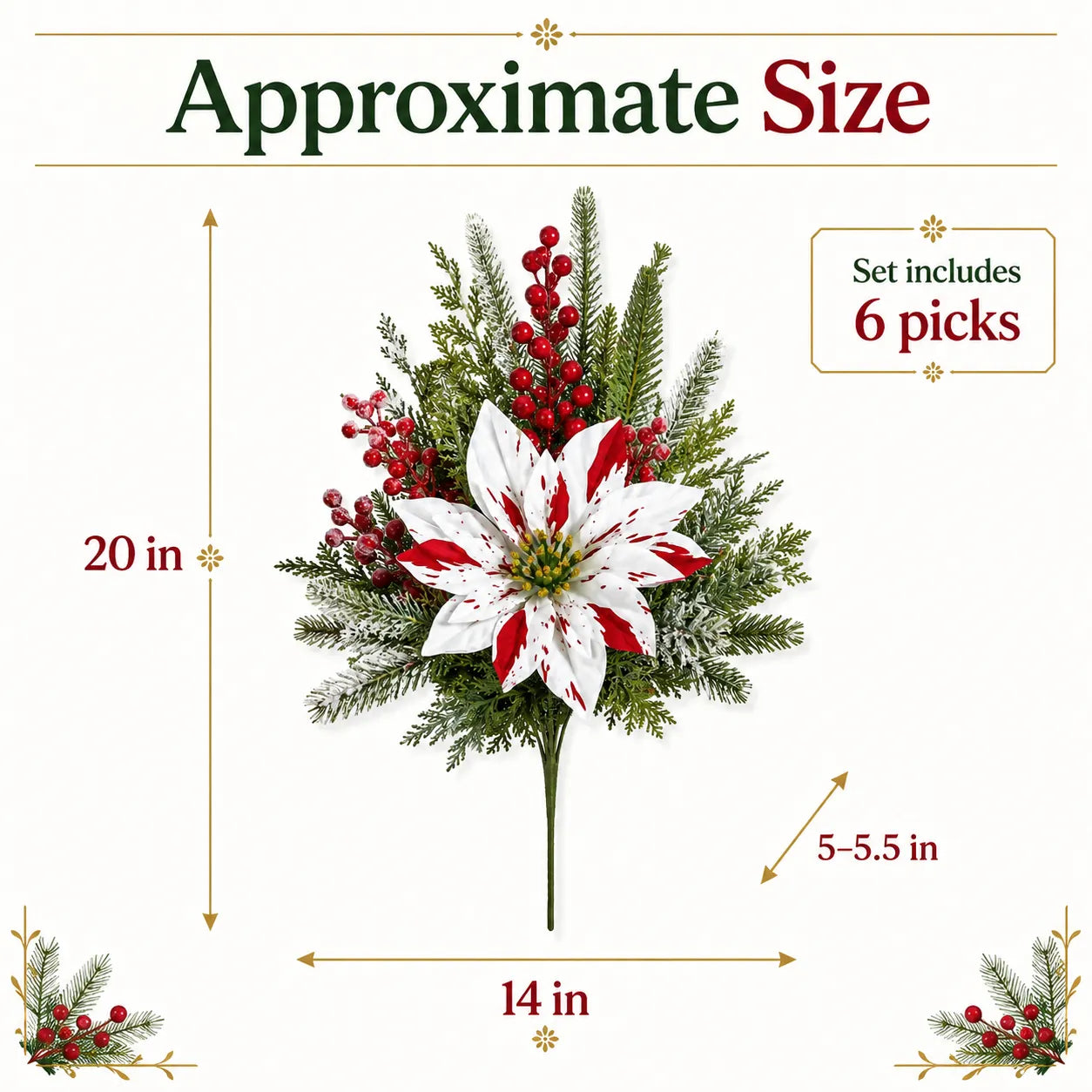🌸 PoinsettiaGlow – Classic Red Artificial Christmas Planter Inserts