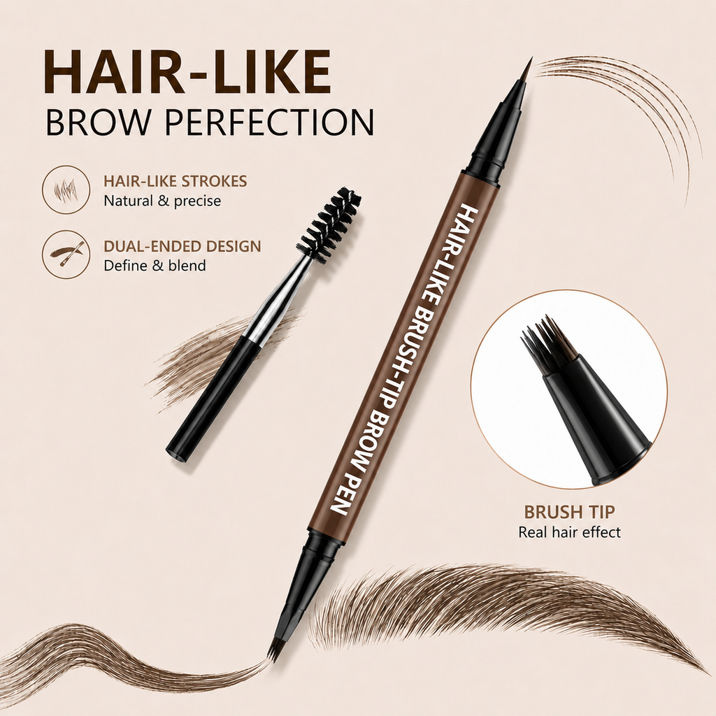 BrowStroke – Waterproof Hair-Like Brush-Tip Brow Pen, Set of 2