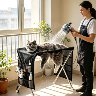GroomNest – Foldable Pet Grooming Stand