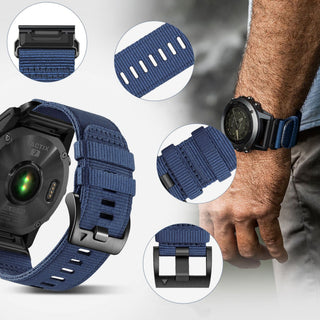 TrailWeave – Nylon Canvas Strap for Garmin QuickFit 20/22/26mm Watches