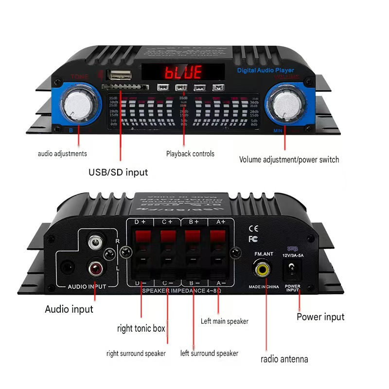 SoundBridge – BT-998 Mini Bluetooth Home & Car Amplifier