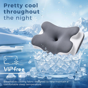 ChillNest – Cooling Memory Foam Neck Pillow with Adjustable Ergonomic Support for Cervical Pain Relief & Comfort