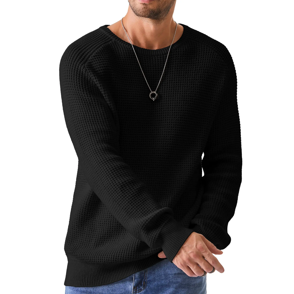 WaffleEase – Men’s Classic Crewneck Sweater