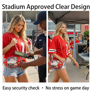 GridironClear – Transparent Football Crossbody Bag 🏈