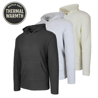 WaffleEase – Men’s Waffle-Knit Pullover Hoodie
