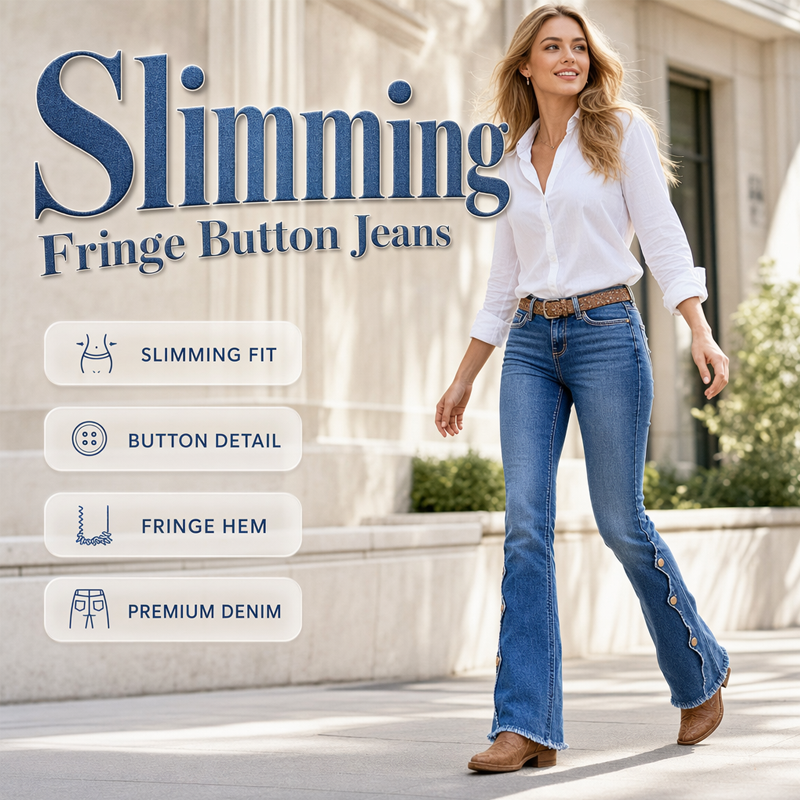 ScallopFlare – Women's High-Waisted Distressed Flare Jeans