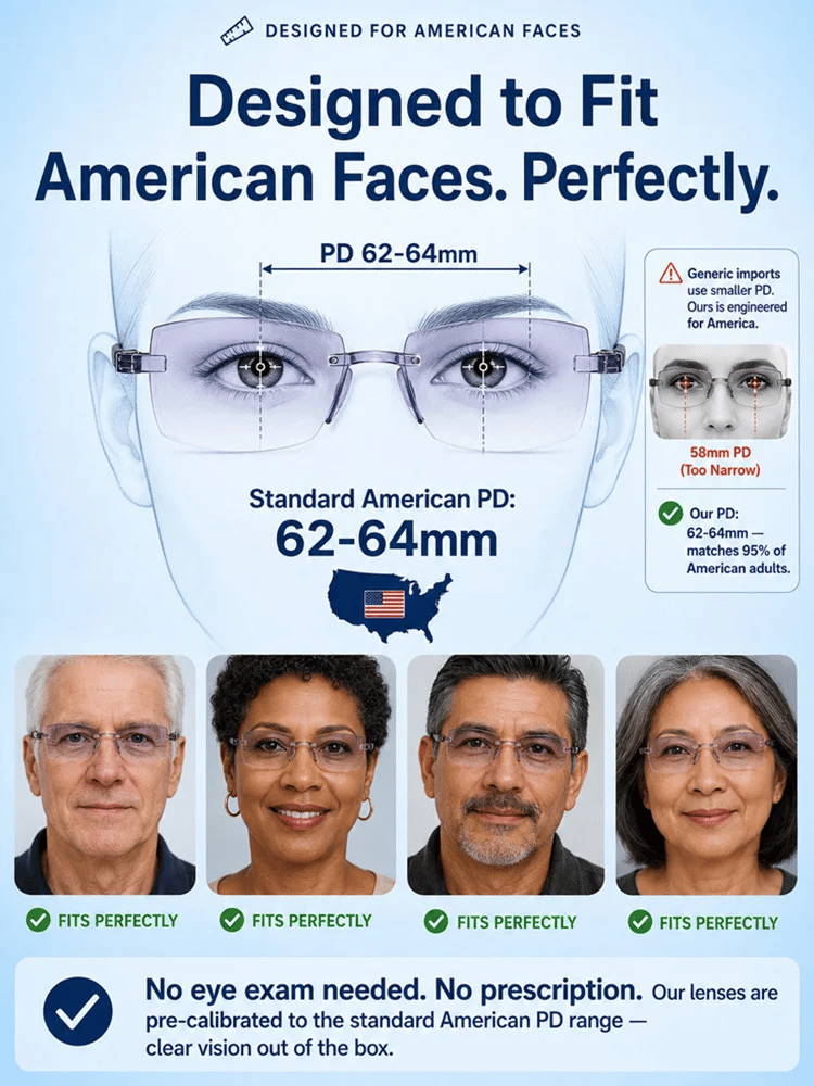 ZoomClear – Progressive Photochromic Blue-Light Filtering Rimless Reading Glasses