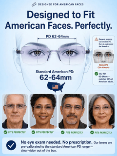 ZoomClear – Progressive Photochromic Blue-Light Filtering Rimless Reading Glasses