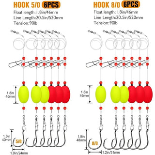 ⭐🎣 SurfSnare – Pre-Tied Saltwater Fish Finder Surf Fishing Rigs (6 Pack)