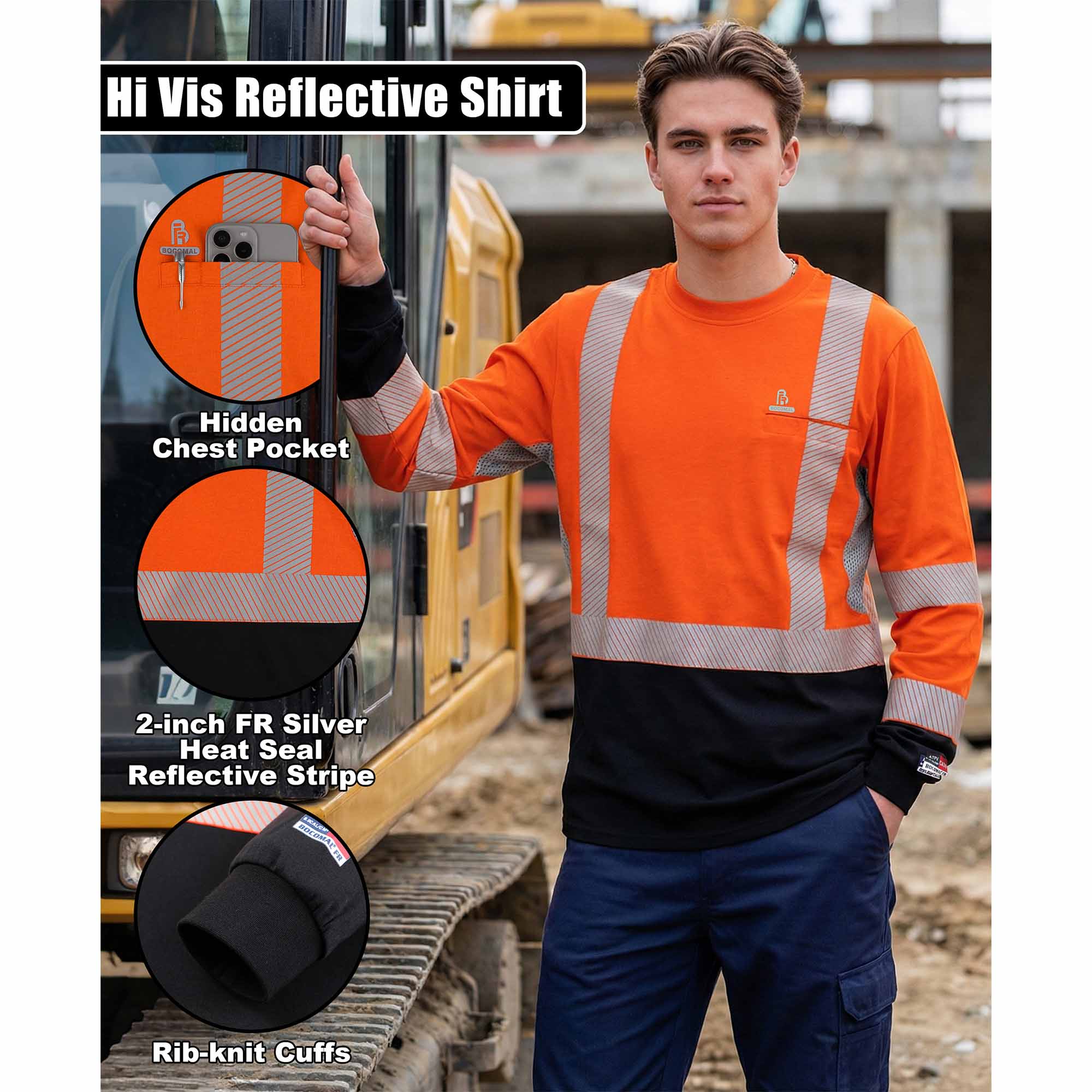 VentShield – 5.5 oz Lightweight Hi-Vis Summer Vented Mesh FR Long Sleeve T-Shirt