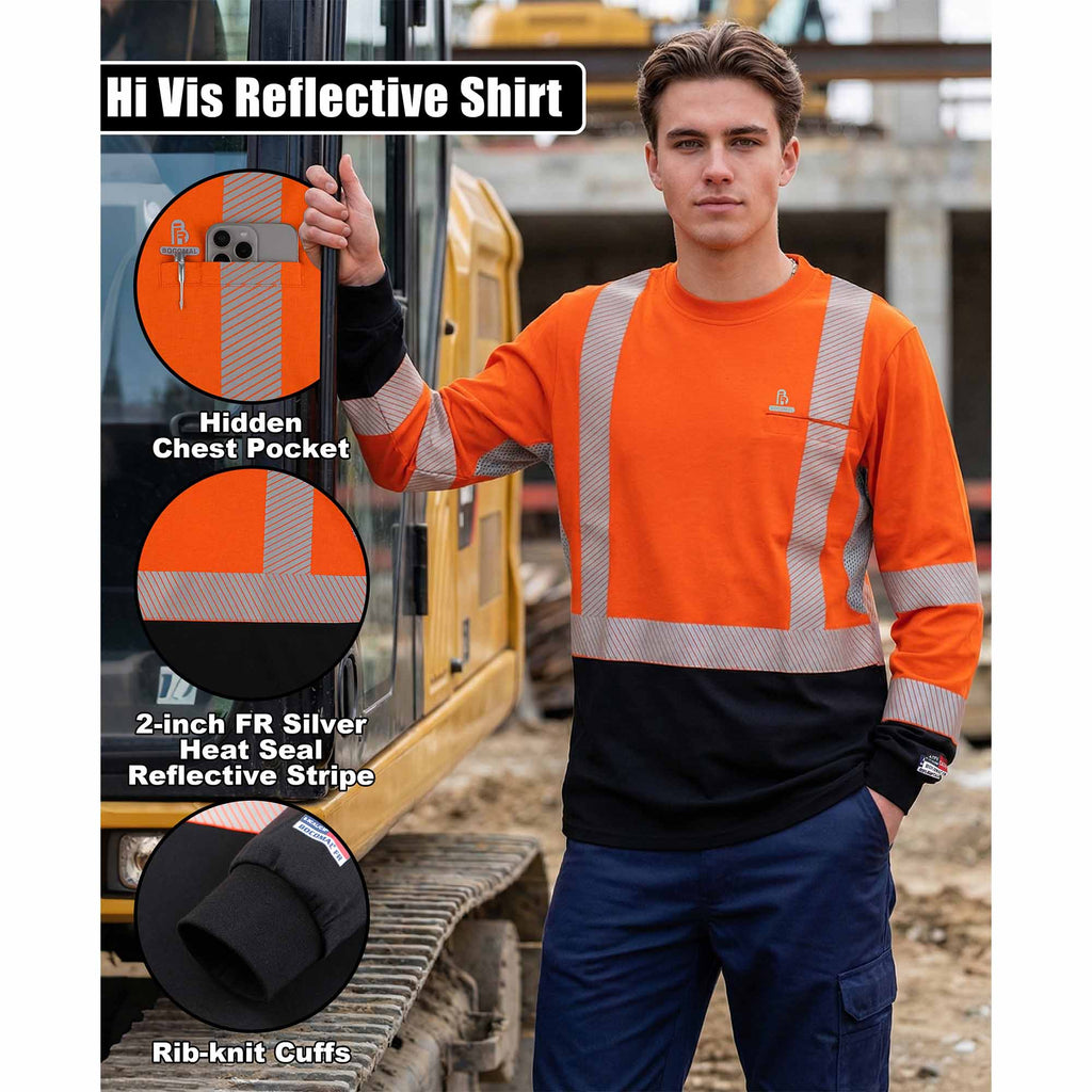 VentShield – 5.5 oz Lightweight Hi-Vis Summer Vented Mesh FR Long Sleeve T-Shirt