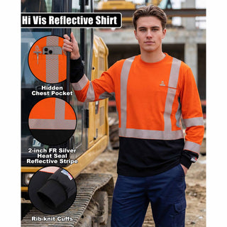 VentShield – 5.5 oz Lightweight Hi-Vis Summer Vented Mesh FR Long Sleeve T-Shirt
