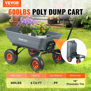 HaulMate – Heavy-Duty Poly Garden Dump Cart