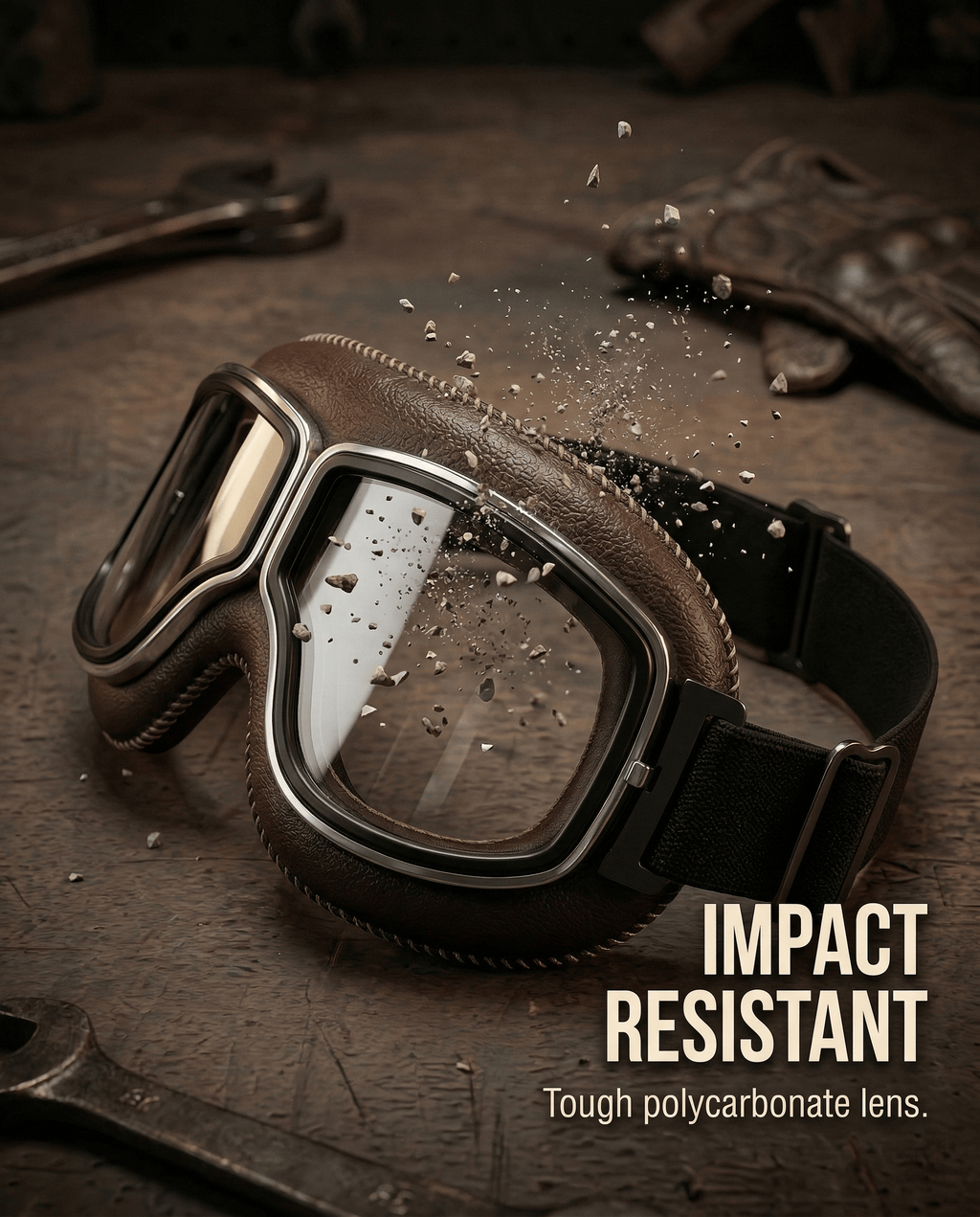 🔥 RetroRide – OTG Vintage Motorcycle Goggles (Fits Over Glasses)