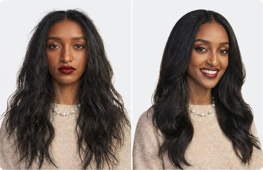 Hot air brush creating volume