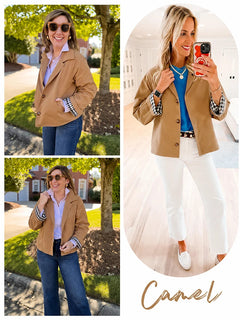 TrenchEase – Classic Cropped Trench Jacket
