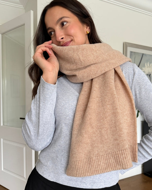 CozyDrape – 100% Merino Wool Wrap with Built-In Sleeve Openings