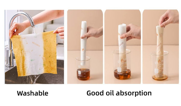 CleanLoop – 50-Sheet Reusable Kitchen Cleaning Towel Roll