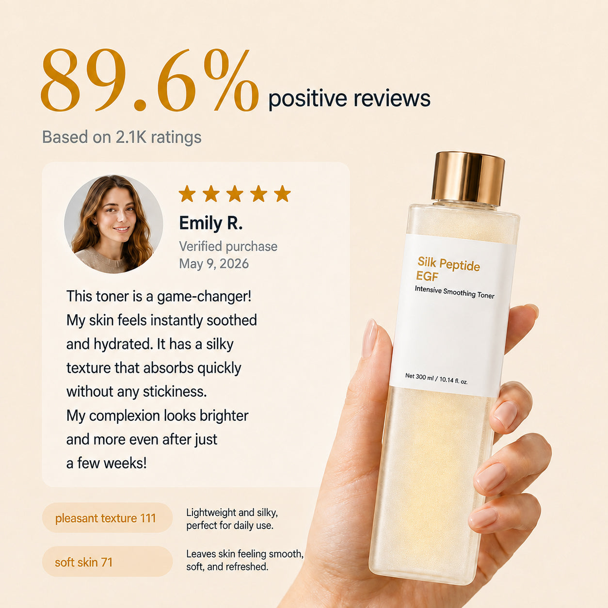 SilkGlow – EGF Peptide Firming Toner