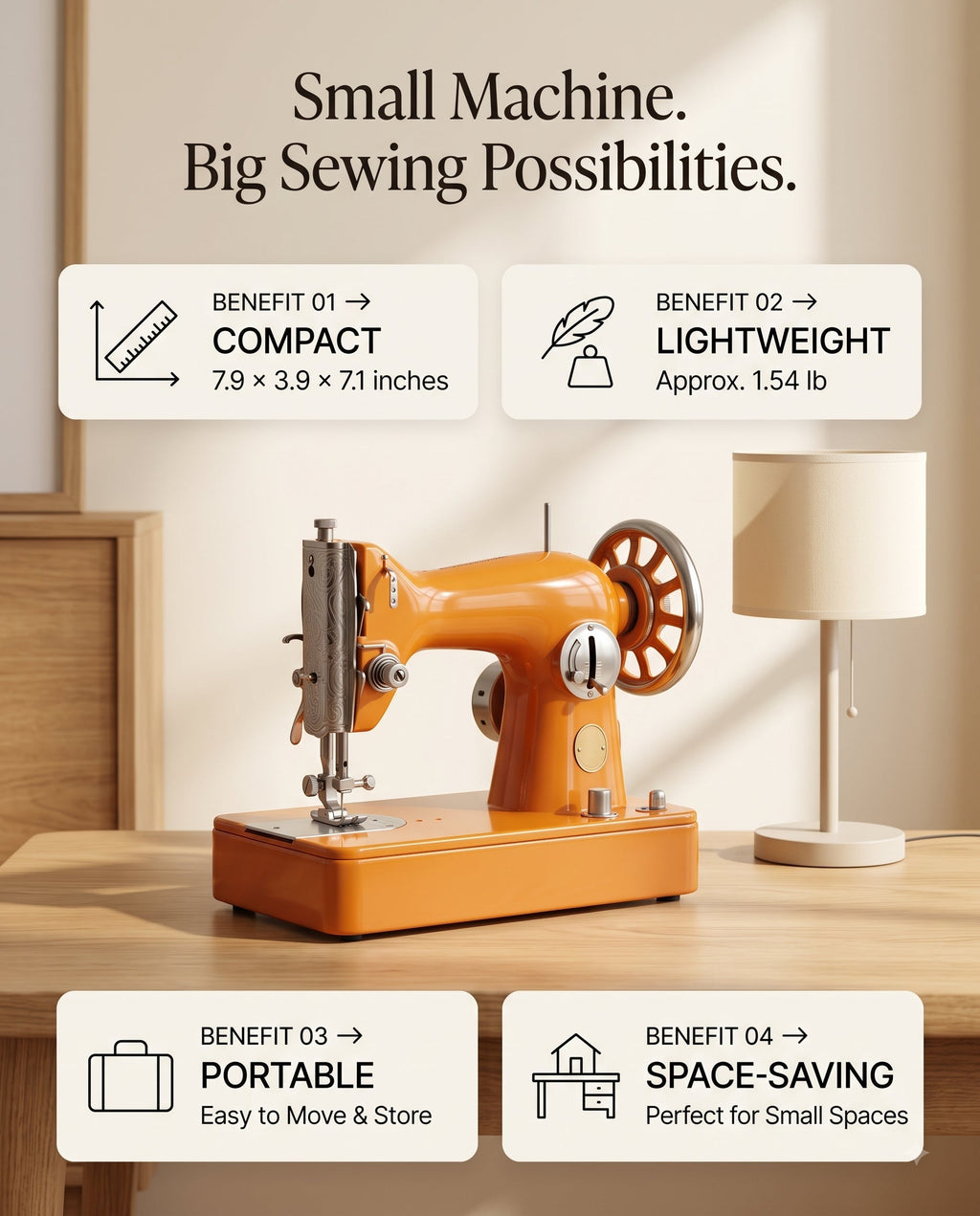 RetroStitch – Portable Mini Sewing Machine