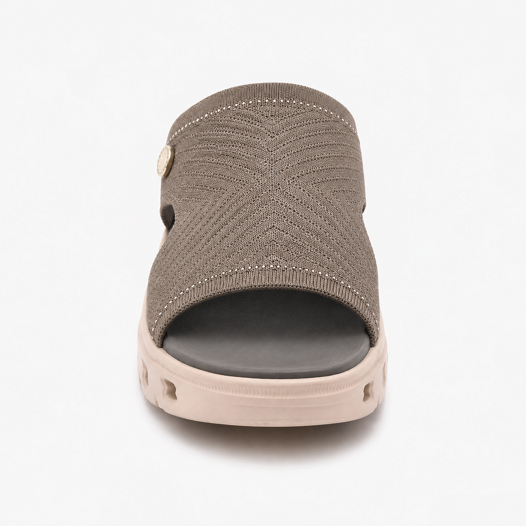 CloudStep – Women's Breathable Knit Comfort Slides with Cushioned Footbed