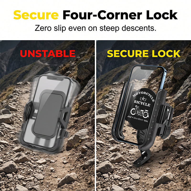 LockRide – Quick-Release Bike Phone Mount with Secure Lock👍
