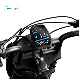 TrailThunder – 1500W Full-Suspension Moped-Style Electric Bike with 20" Fat Tires