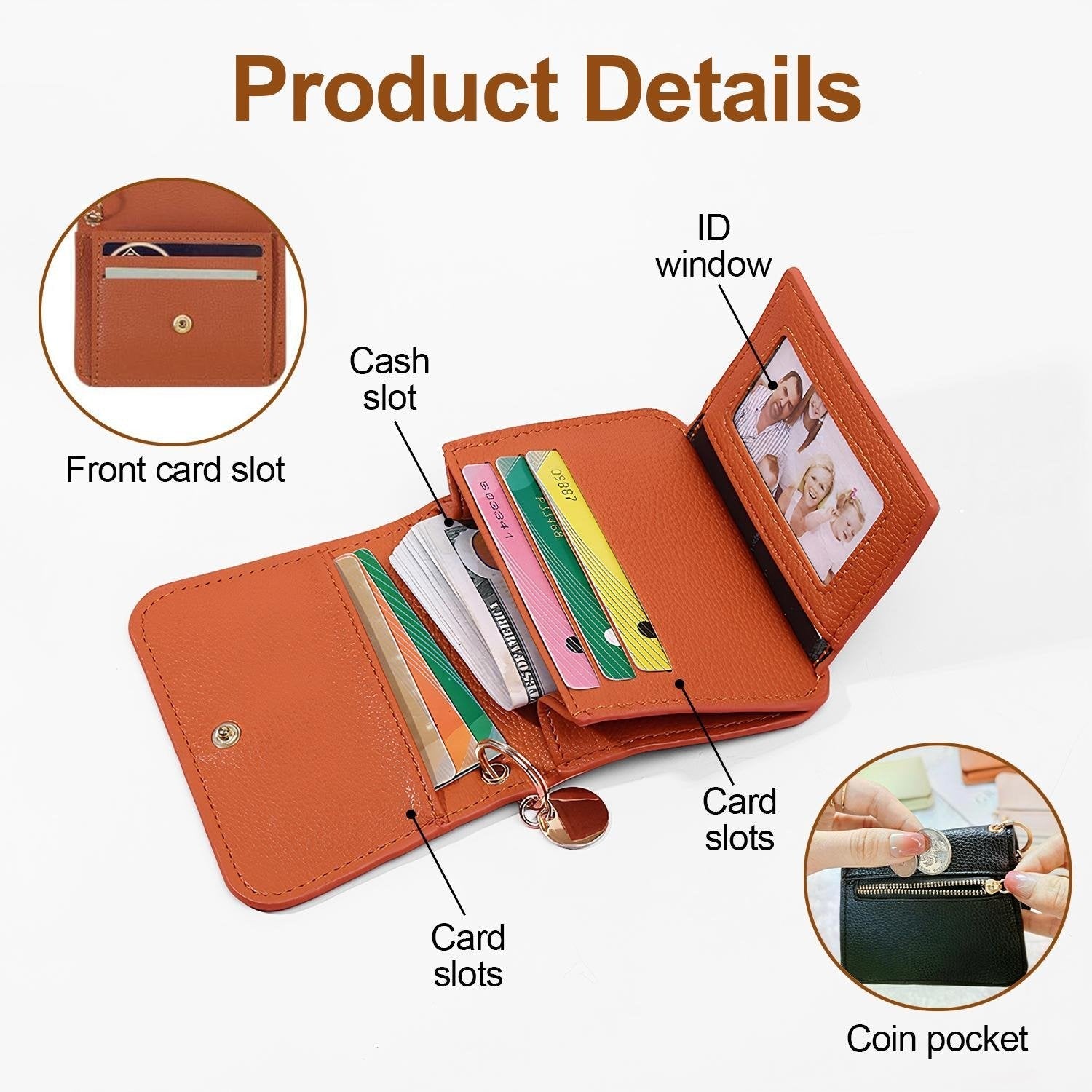 LumaFold – RFID Leather Short Wallet with Coin Pocket