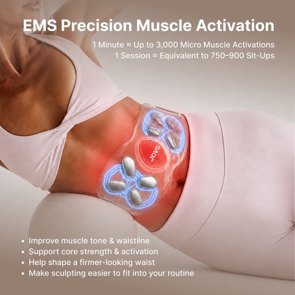 CoreGlow – Wireless EMS Sculpting, Red Light & Heat Waist Belt