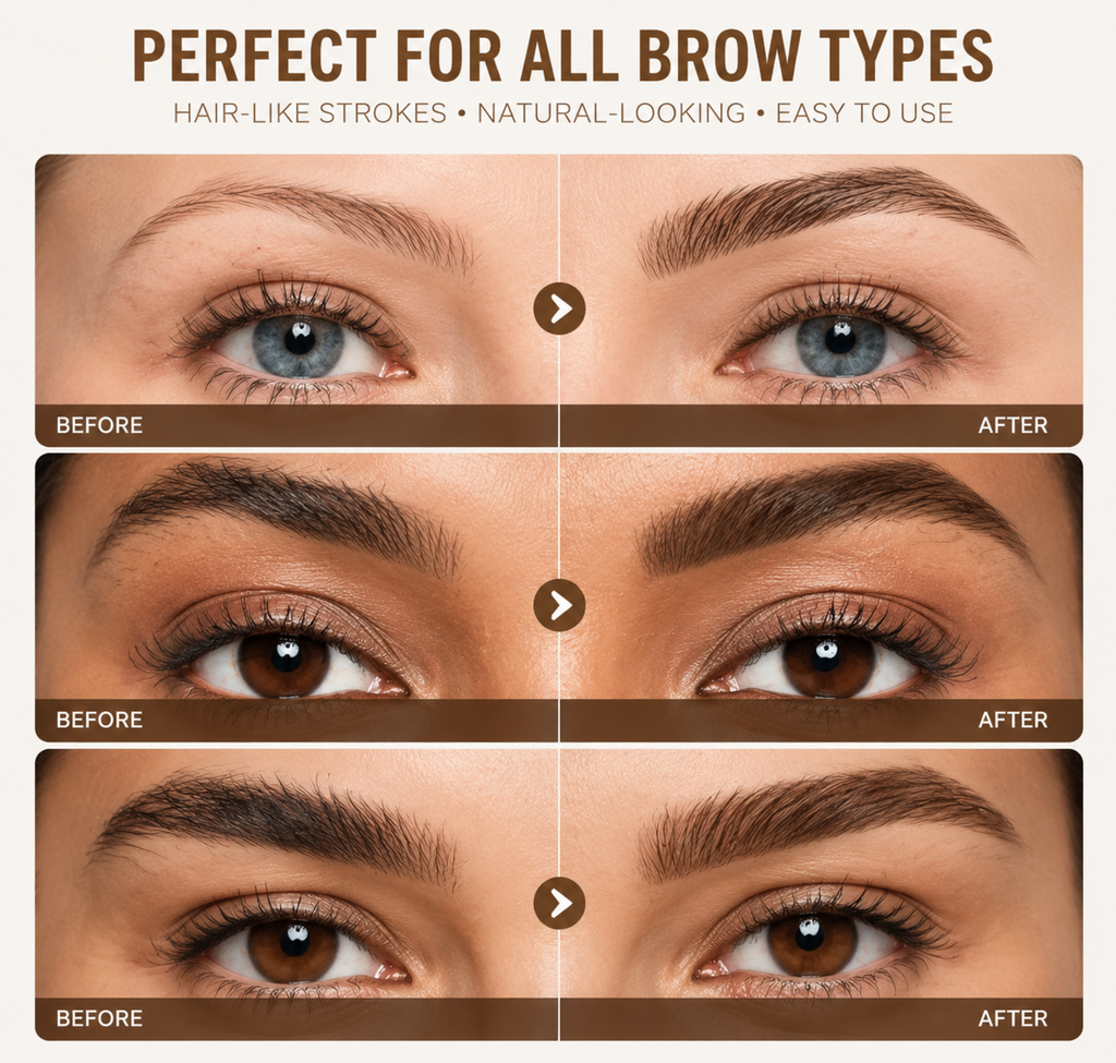 BrowStroke – Waterproof Hair-Like Brush-Tip Brow Pen, Set of 2