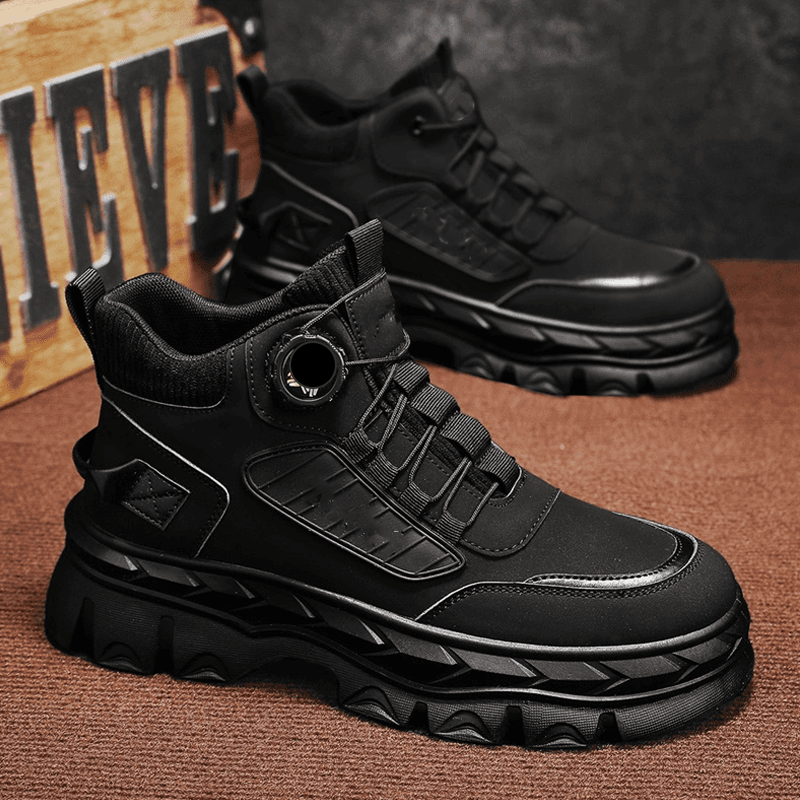 🥾 TrailStride – Men’s Waterproof Chunky Ankle Boots
