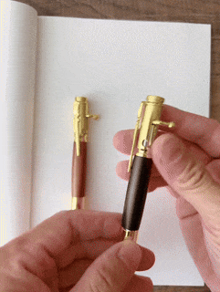 BoltScribe – 🖊Handcrafted by Jake Wilson🖊 Bolt-Action Wooden Bullet Pen Crafted from Real Wood & Bullet Casing