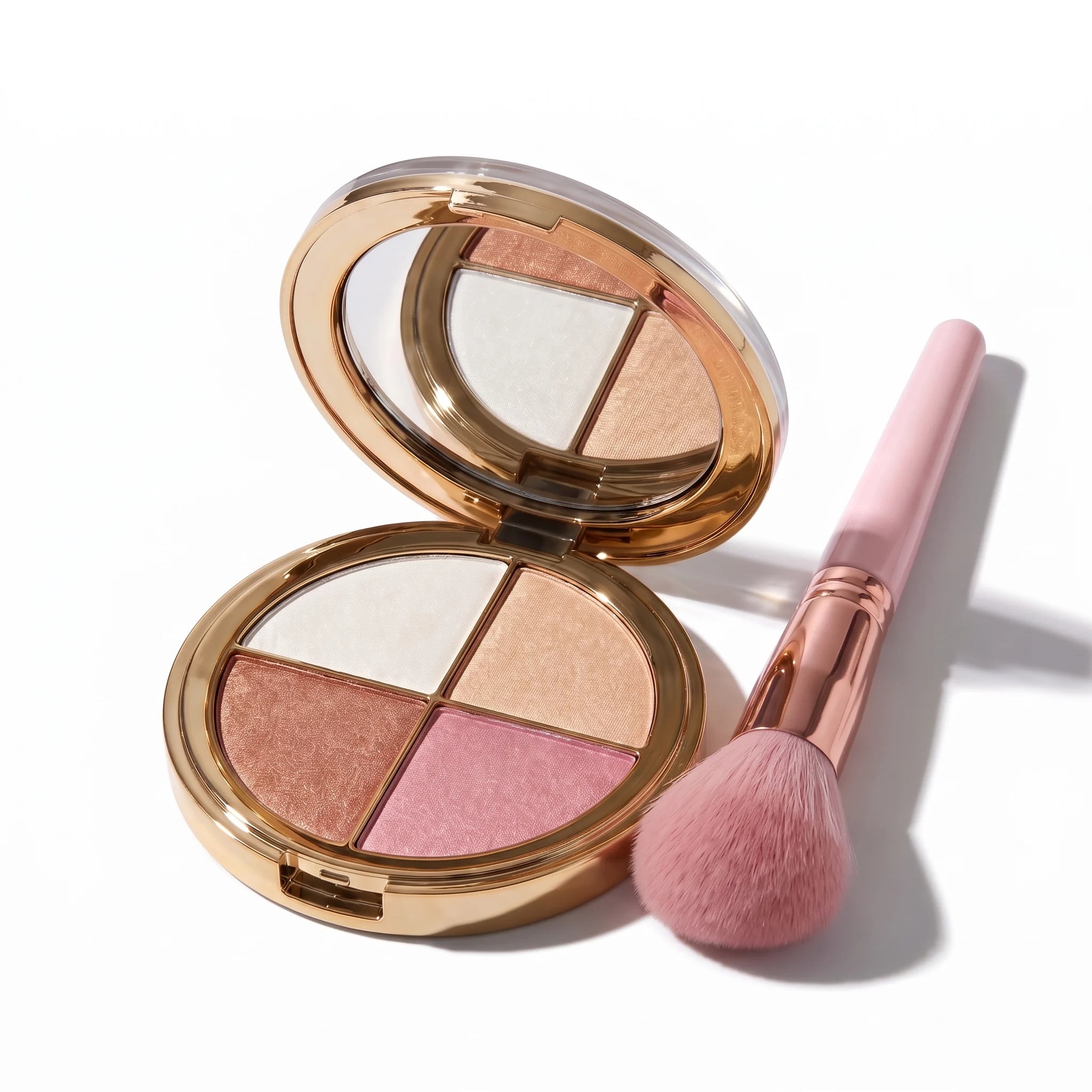 GlowBloom – 4-in-1 Eye & Cheek Powder Palette