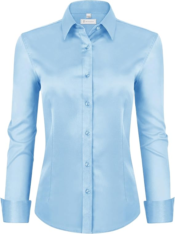 CrispCollar – Women's Classic-Fit Long-Sleeve Dress Shirt