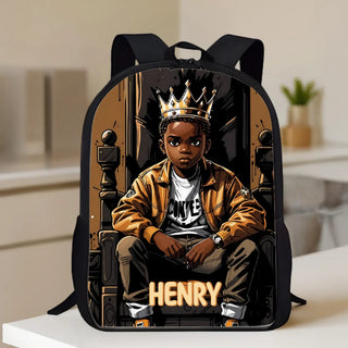 CrownPack – Personalized Afro Art Kids Backpack With Custom Name