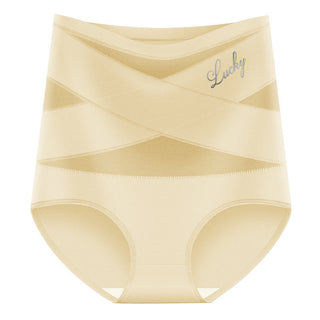 CrossSculpt Briefs – High-Waist Cross Tummy Control Panties, Plus-Size Multi-Pack