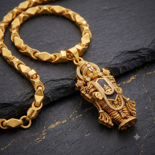BalajiHeritage – Temple Gold-Tone Chain & Pendant