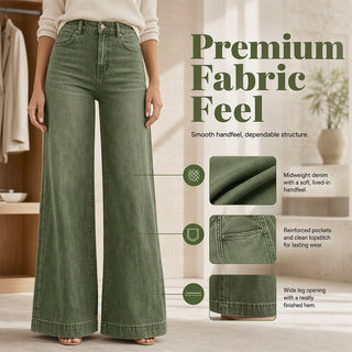 StrideLine – 👖 Women's Vintage High-Waisted Wide-Leg Jeans