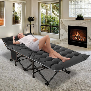 RestFold – Heavy-Duty Folding Camping Cot with Mattress