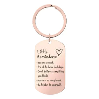 LittleReminders – Inspirational Stainless Steel Dog Tag Keychain