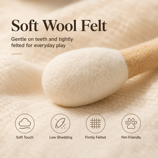 FeltSwab – Double-Ended Wool Cat Toy