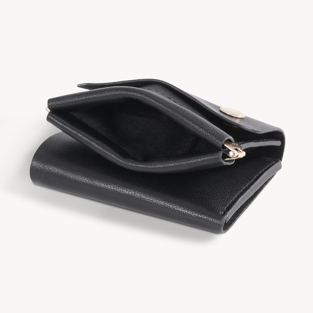 SnapPurse – Vintage Genuine Leather Spring-Open Short Wallet